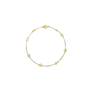 Kira Pearl Delicate Chain Bracelet - Gold