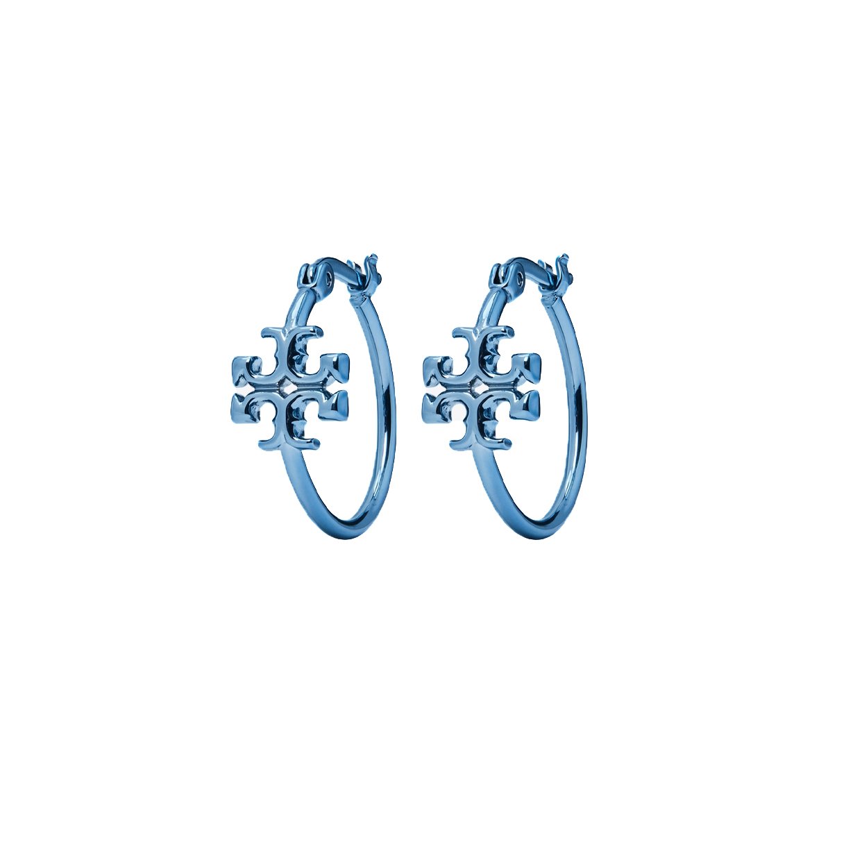 Small Eleanor Hoop Earrings -Blue