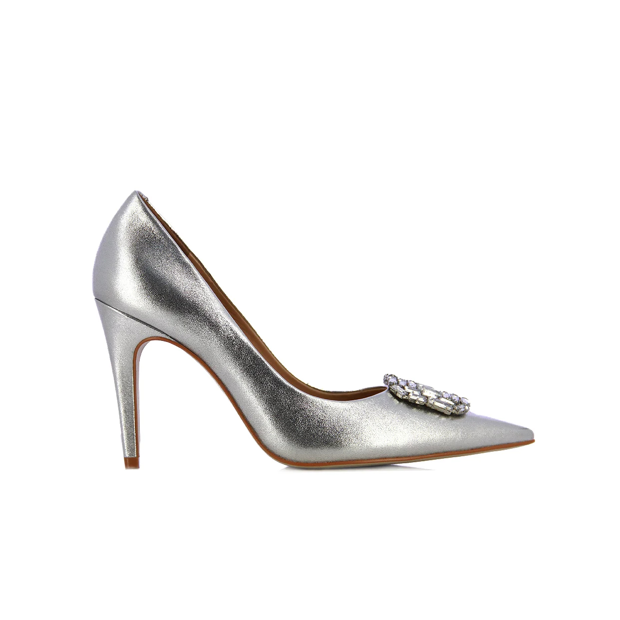 Gem Court Heel -Silver - 41