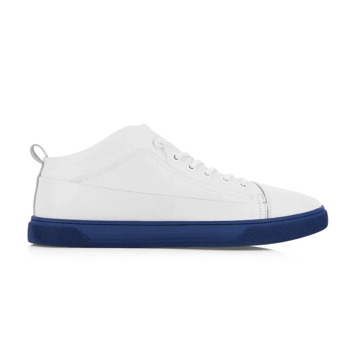 Casual Low Top Sneaker -White/Blue