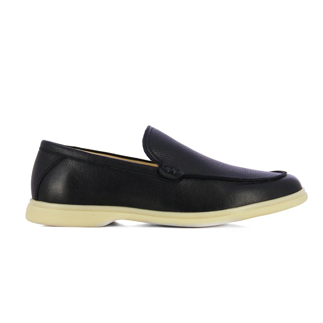 Causal Leather Loafer -Black