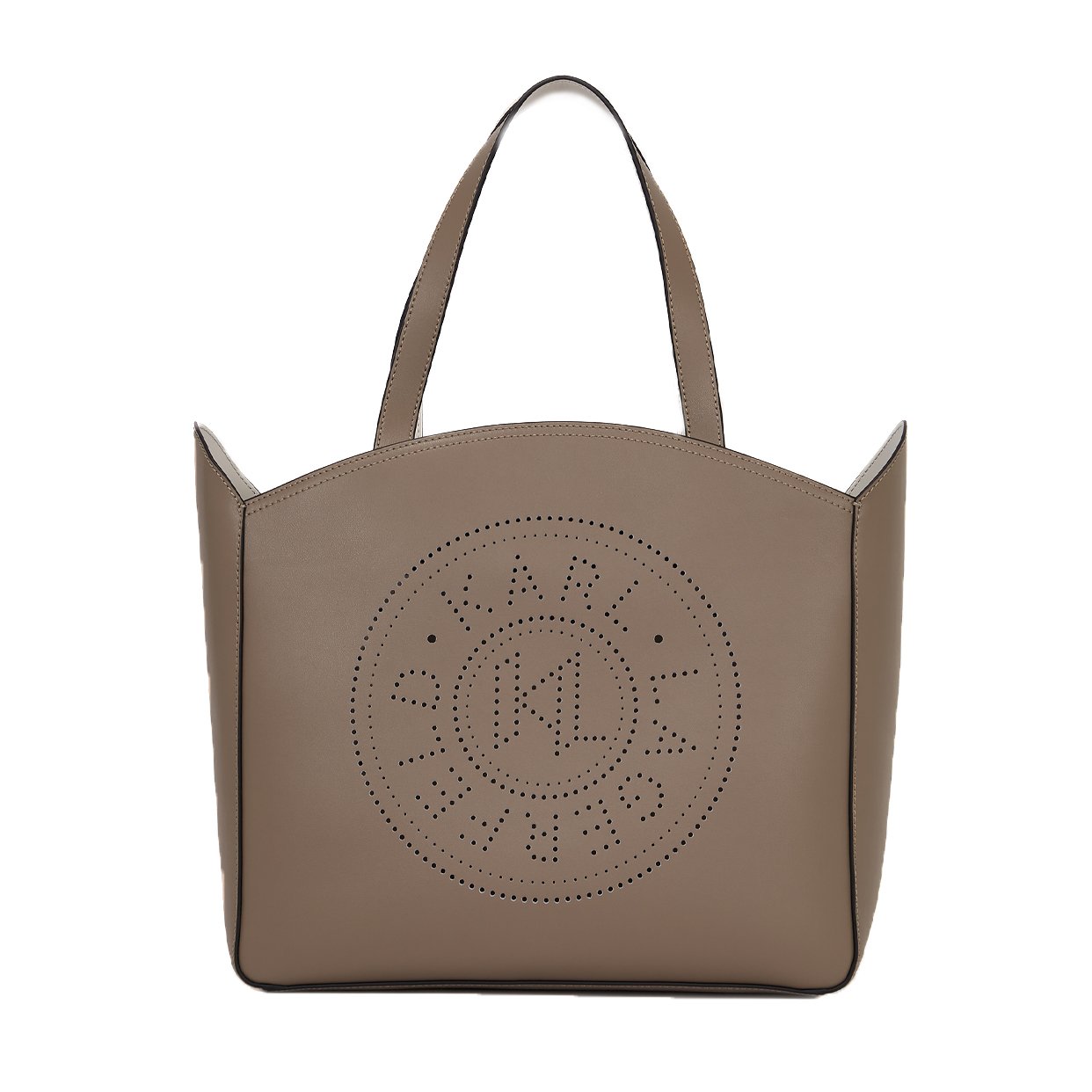 K/Circle Medium Perforated Tote Bag -Ash Grey