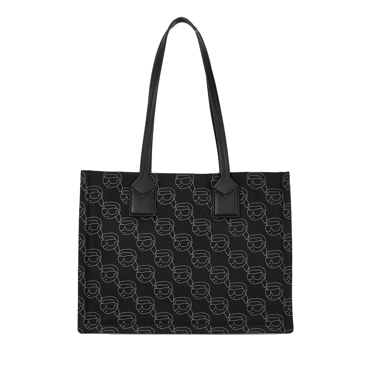 Ikon Nylon Medium Square Tote Bag -NFT Black
