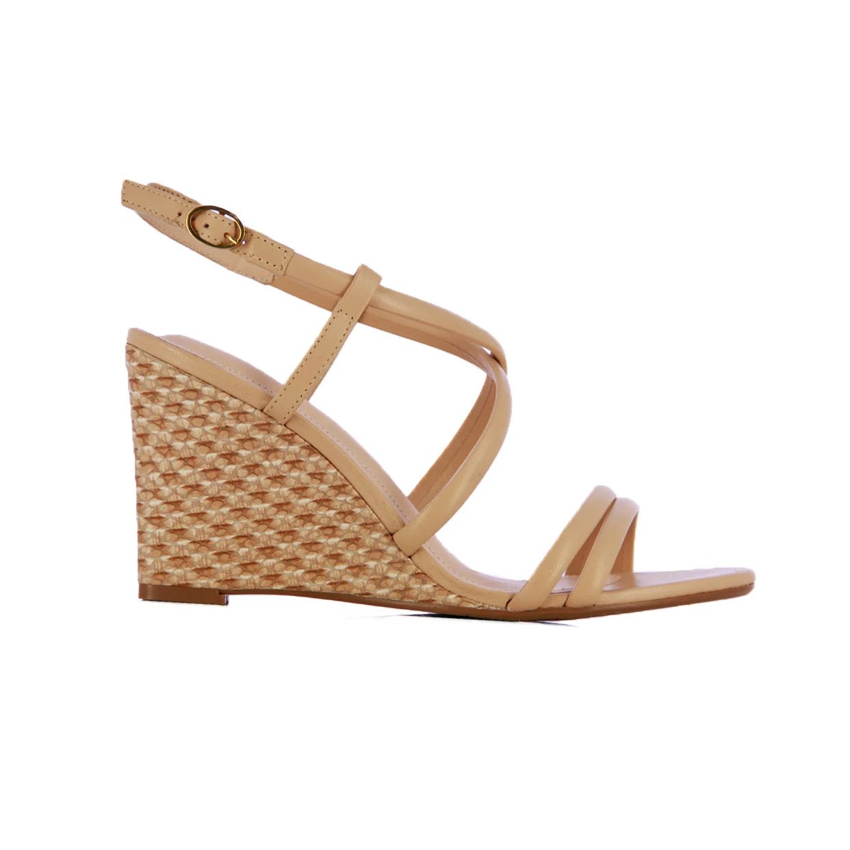 Strappy Wedge Sandal -Natural