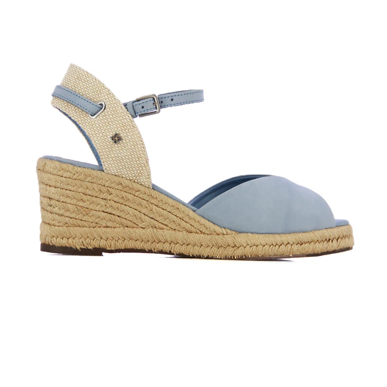 Chiaro Leather Wedge Sandal -Blue