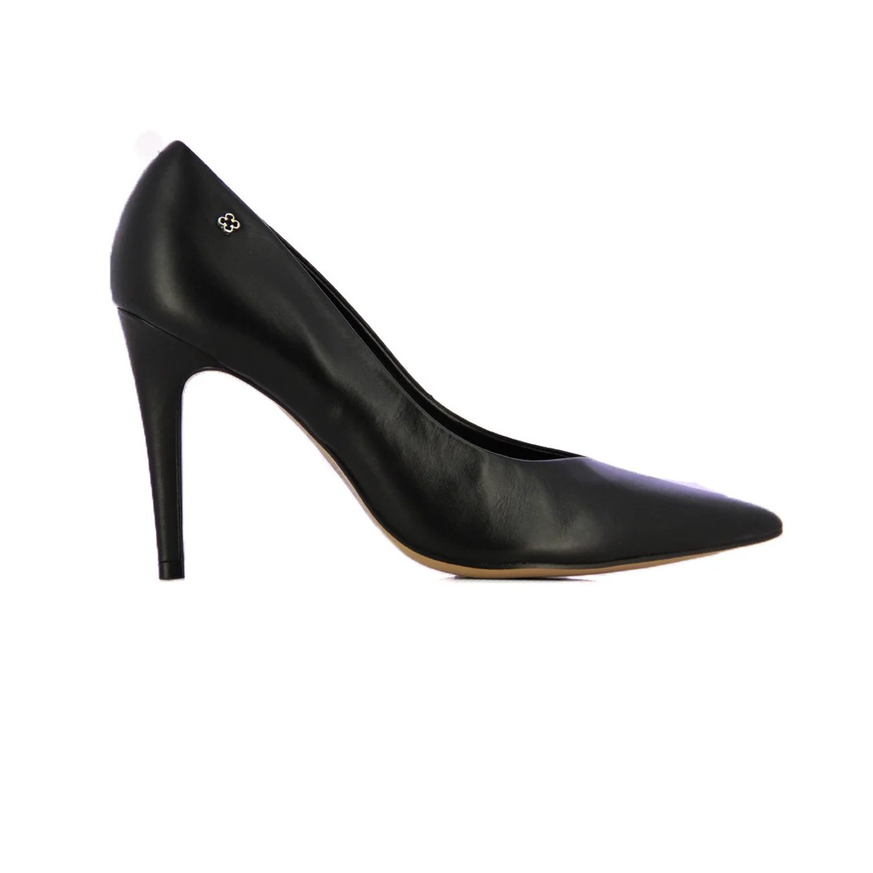 Leather Pump Heel -Black