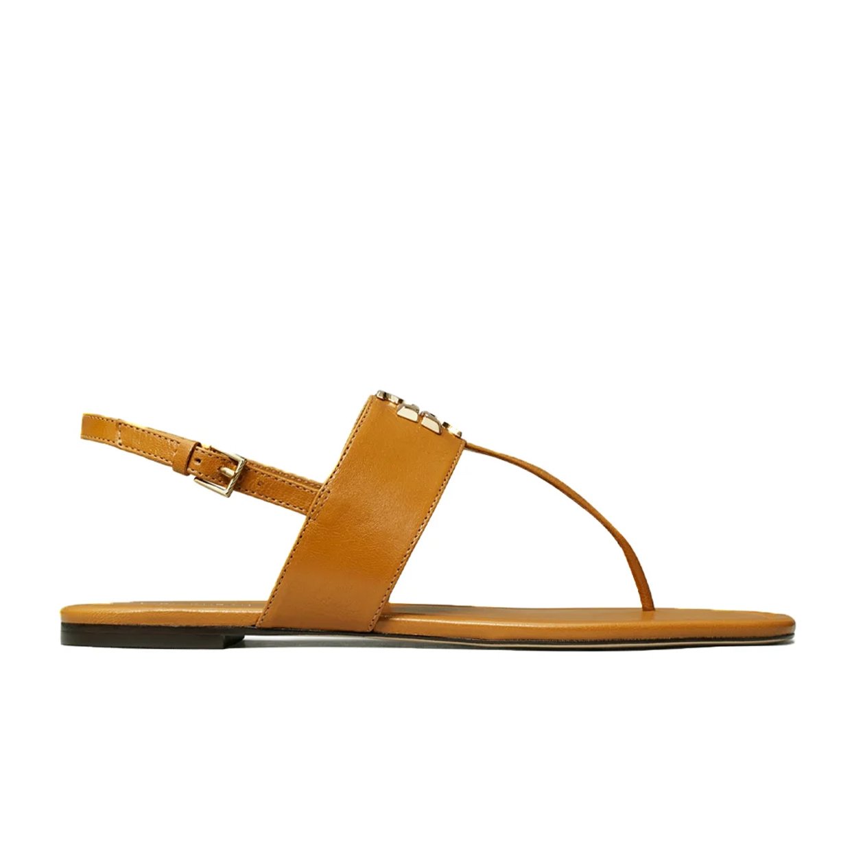 Eleanor T-Strap Sandal -Caramel Corn/Gold