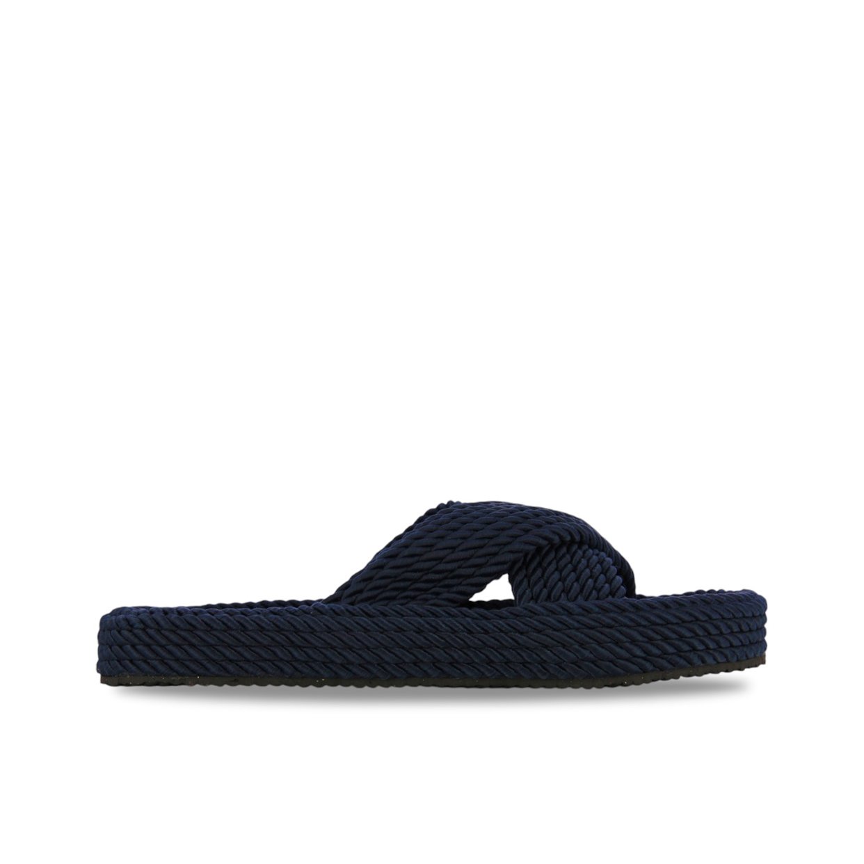 Woven Slip-On Sandals -Navy