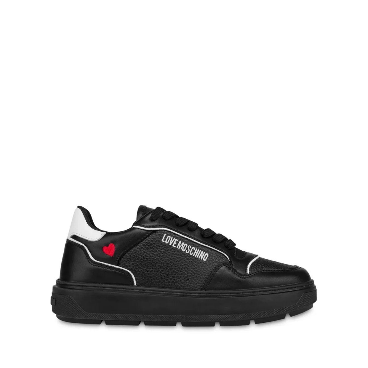 Heart Logo Sneakers -Black/White