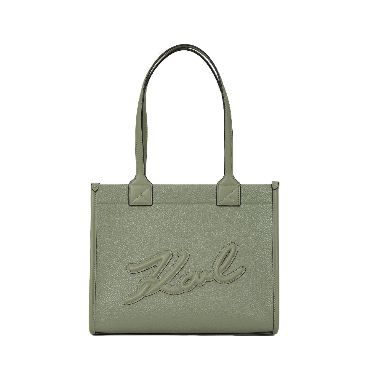 K/Skuare Grainy Medium Tote Bag -Oil Green