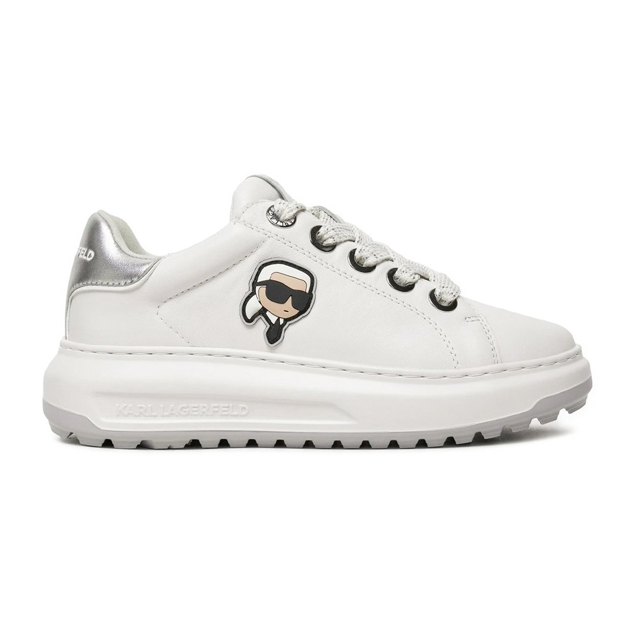 Ikon NFT Kapri Lug Sneakers -White/Silver