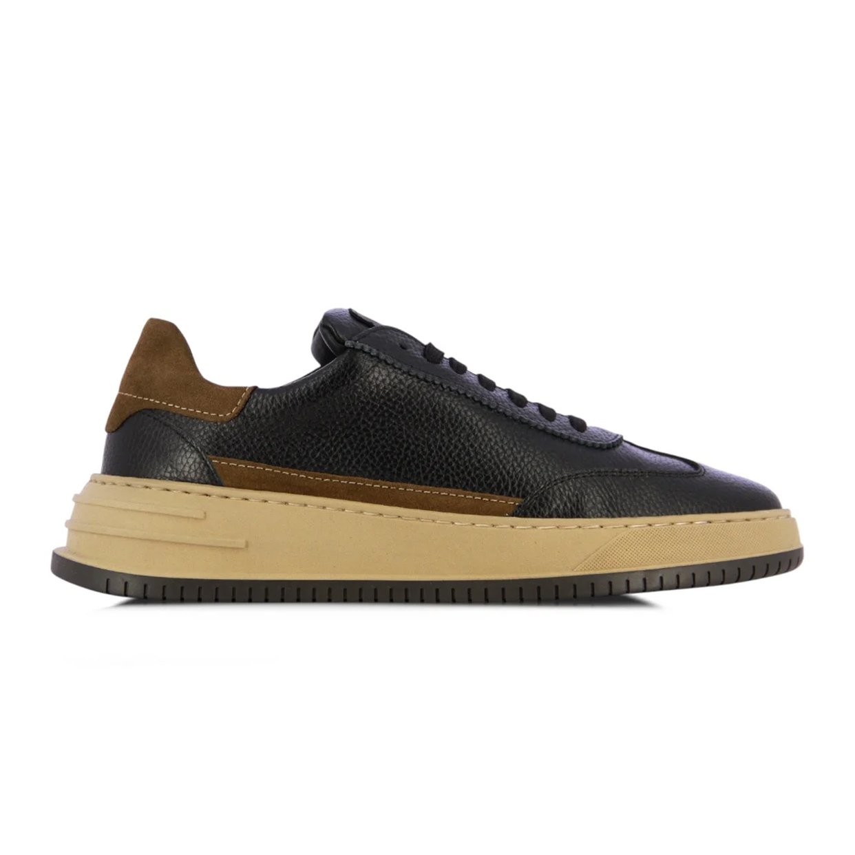 Casual Leather Sneaker -Black