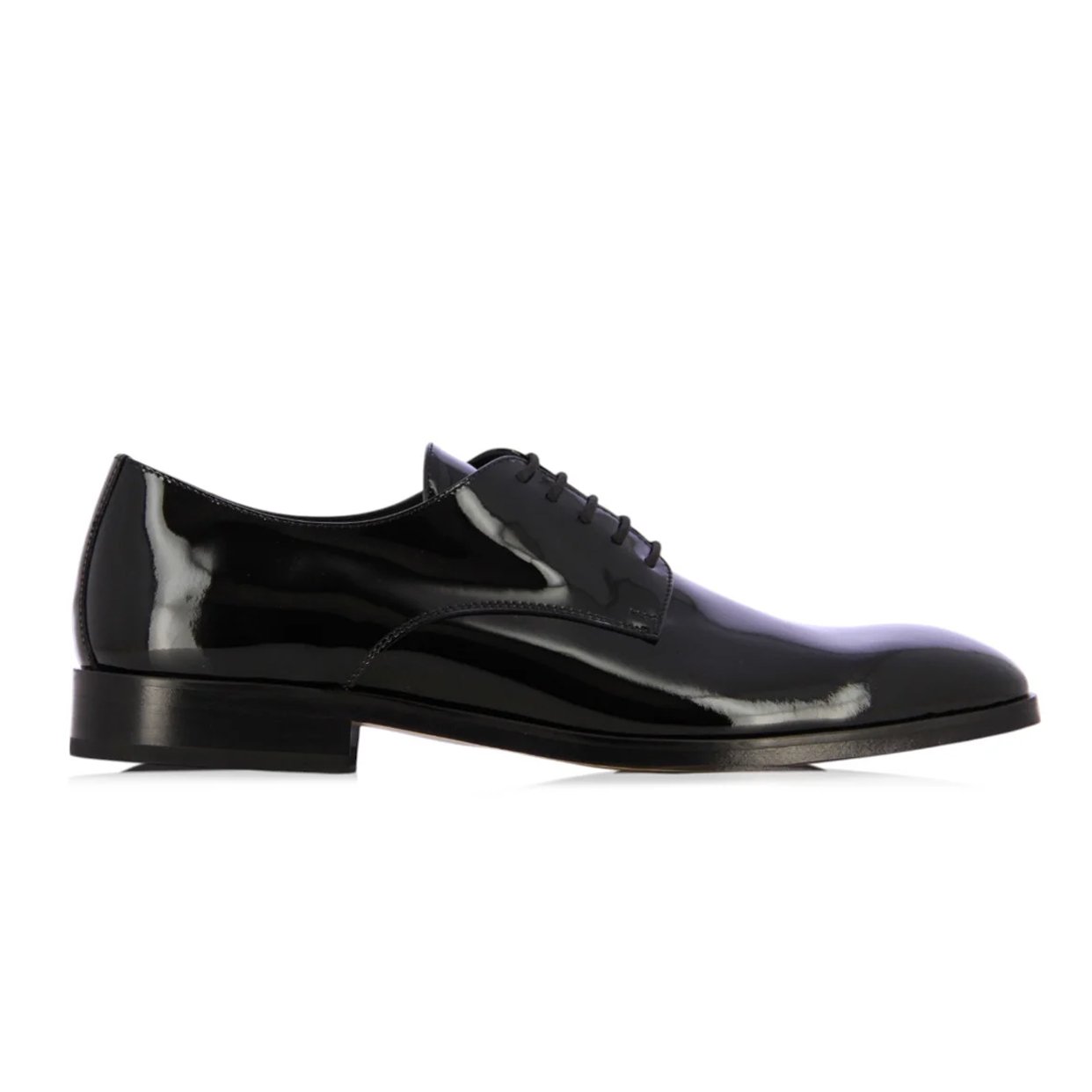 Patent Lace-Ups -Black