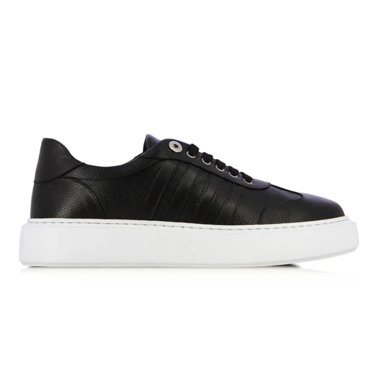 Stiped Low-Top Sneaker -Black