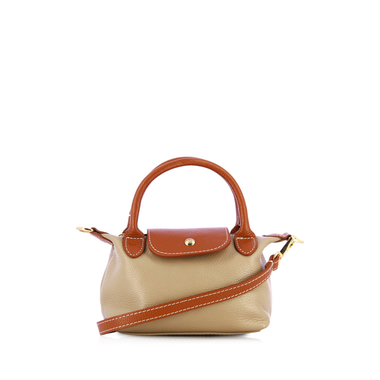 Small Crossbody Shopper -Taupe