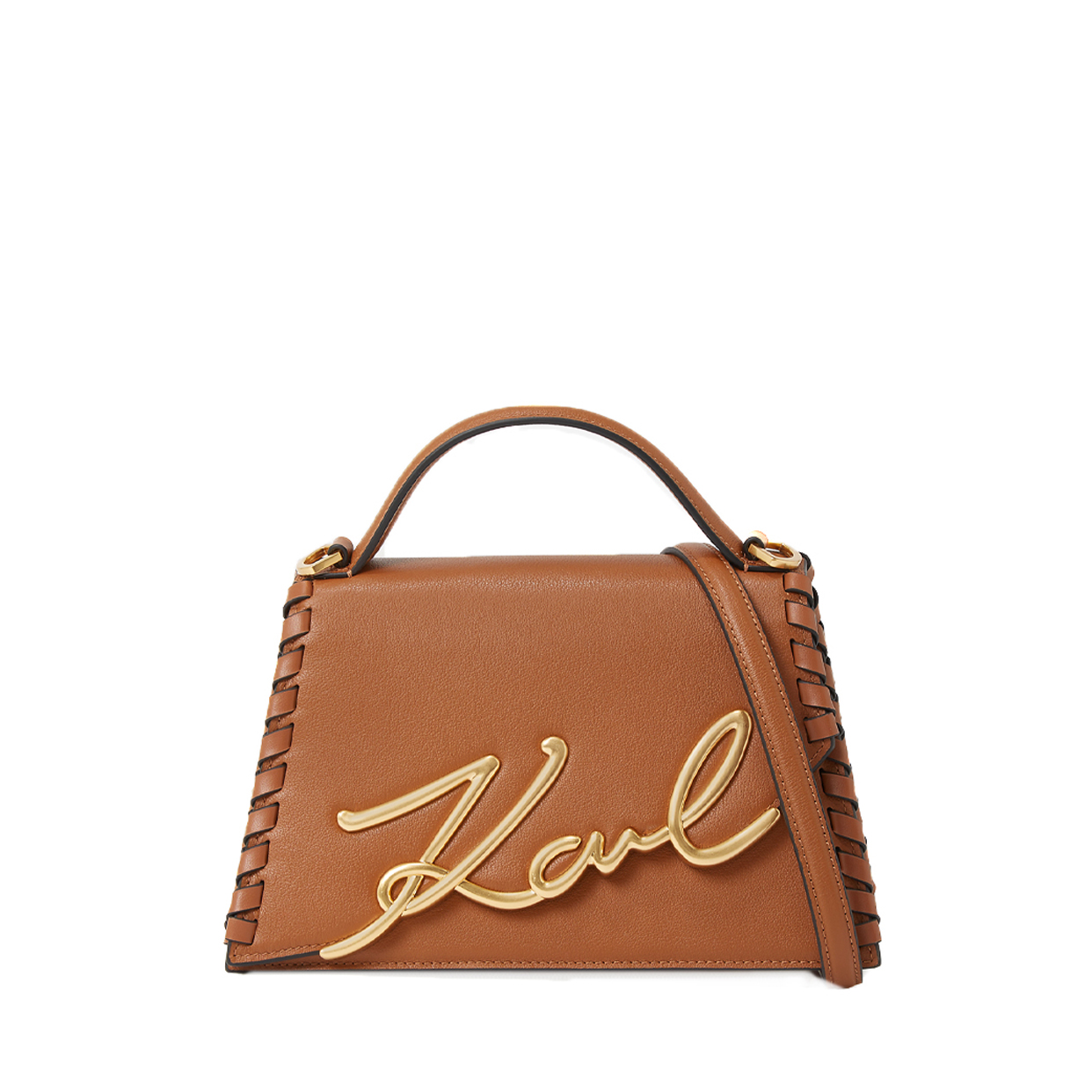 K/Signature Medium Crossbody Bag -Dark Tan