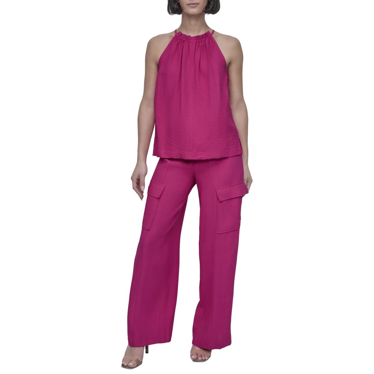 Crinkle Blouse -Berry