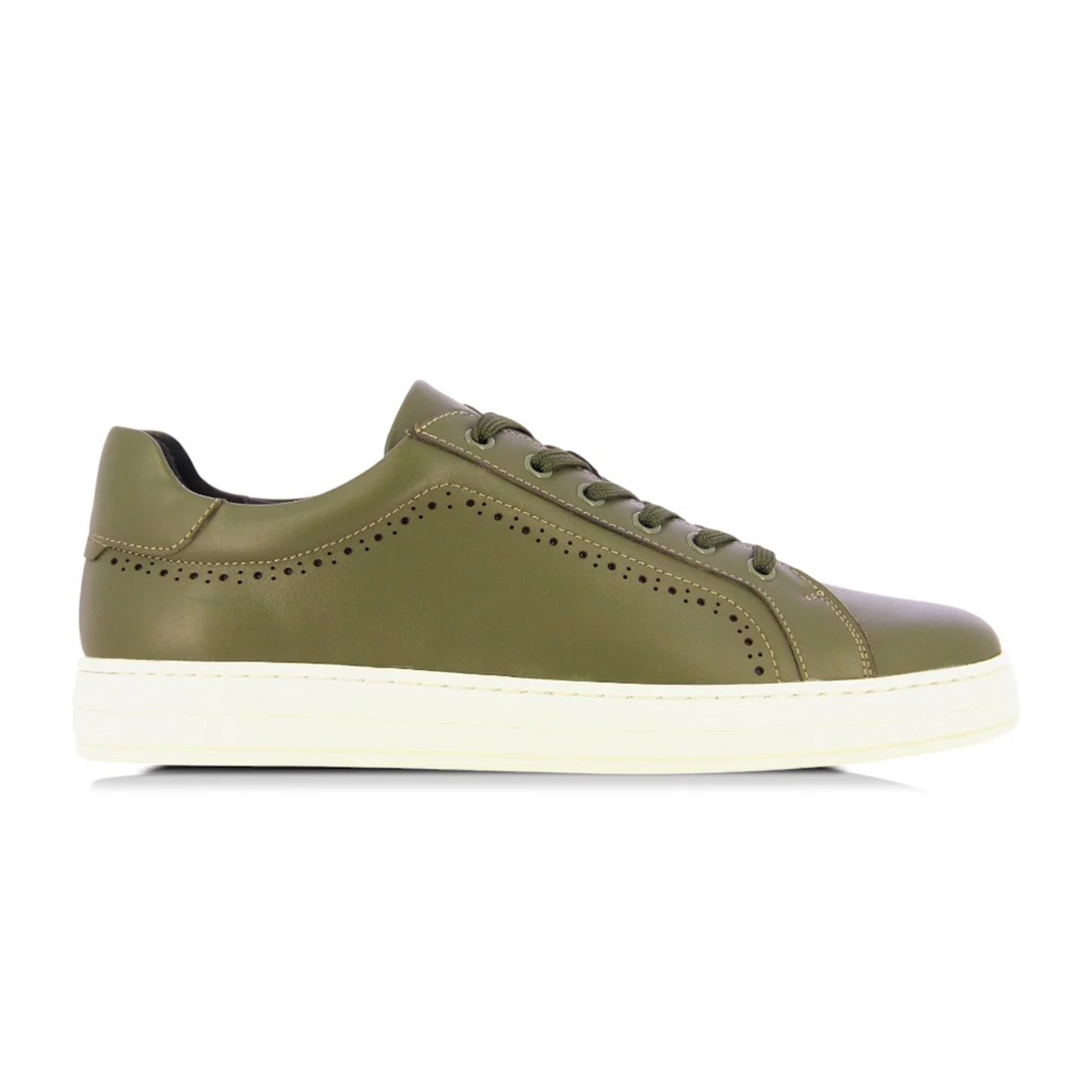 Casual Leather Sneaker -Olive