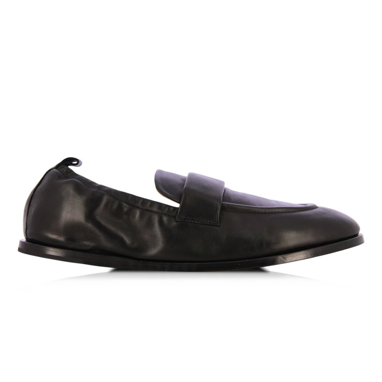 Slip-On Leather Loafers -Black
