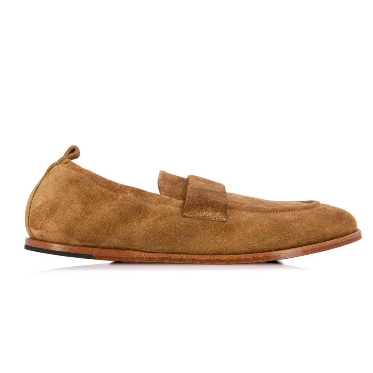Slip-On Suede Loafers -Tan