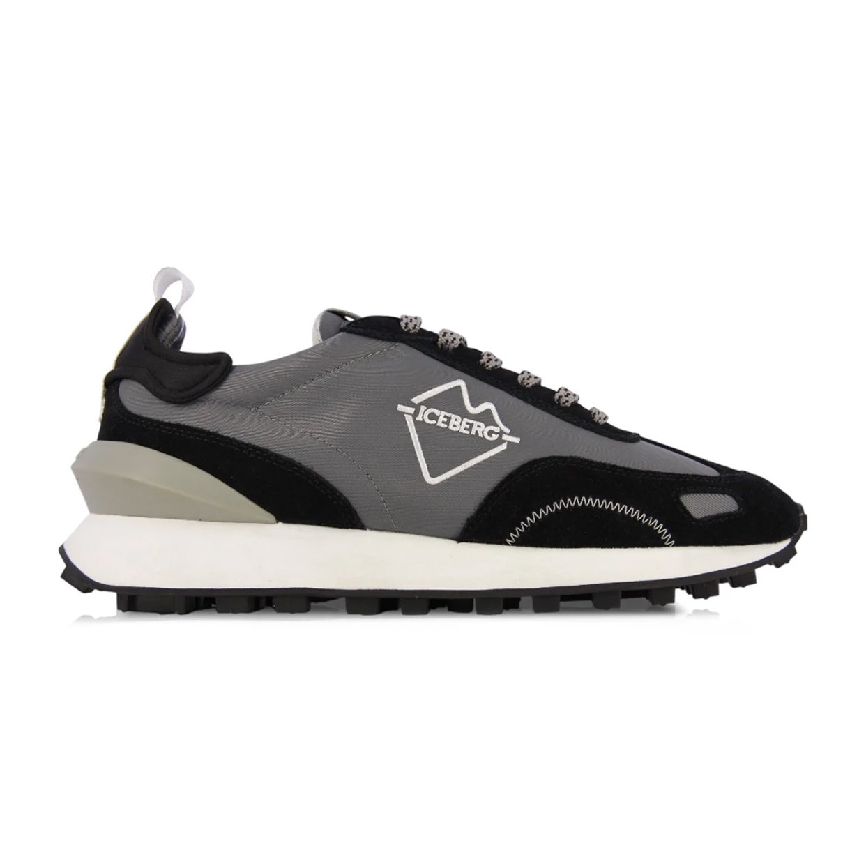 Low-Top Logo Sneaker -Black/Grey