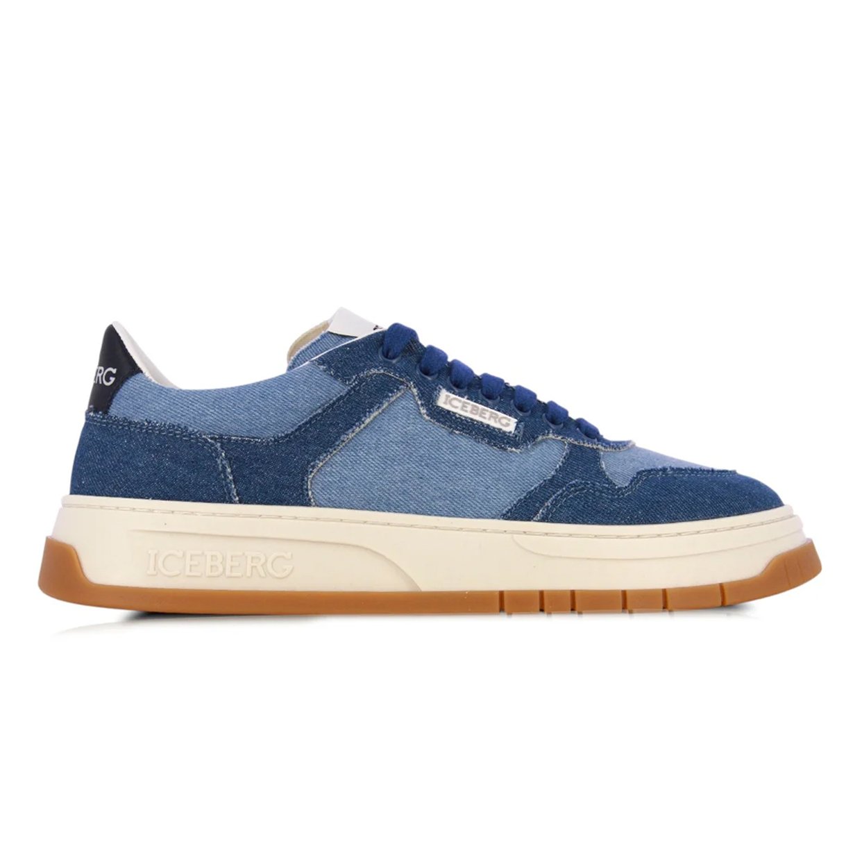 Clock V2 Textured Sneaker With Oversized Sole -Denim