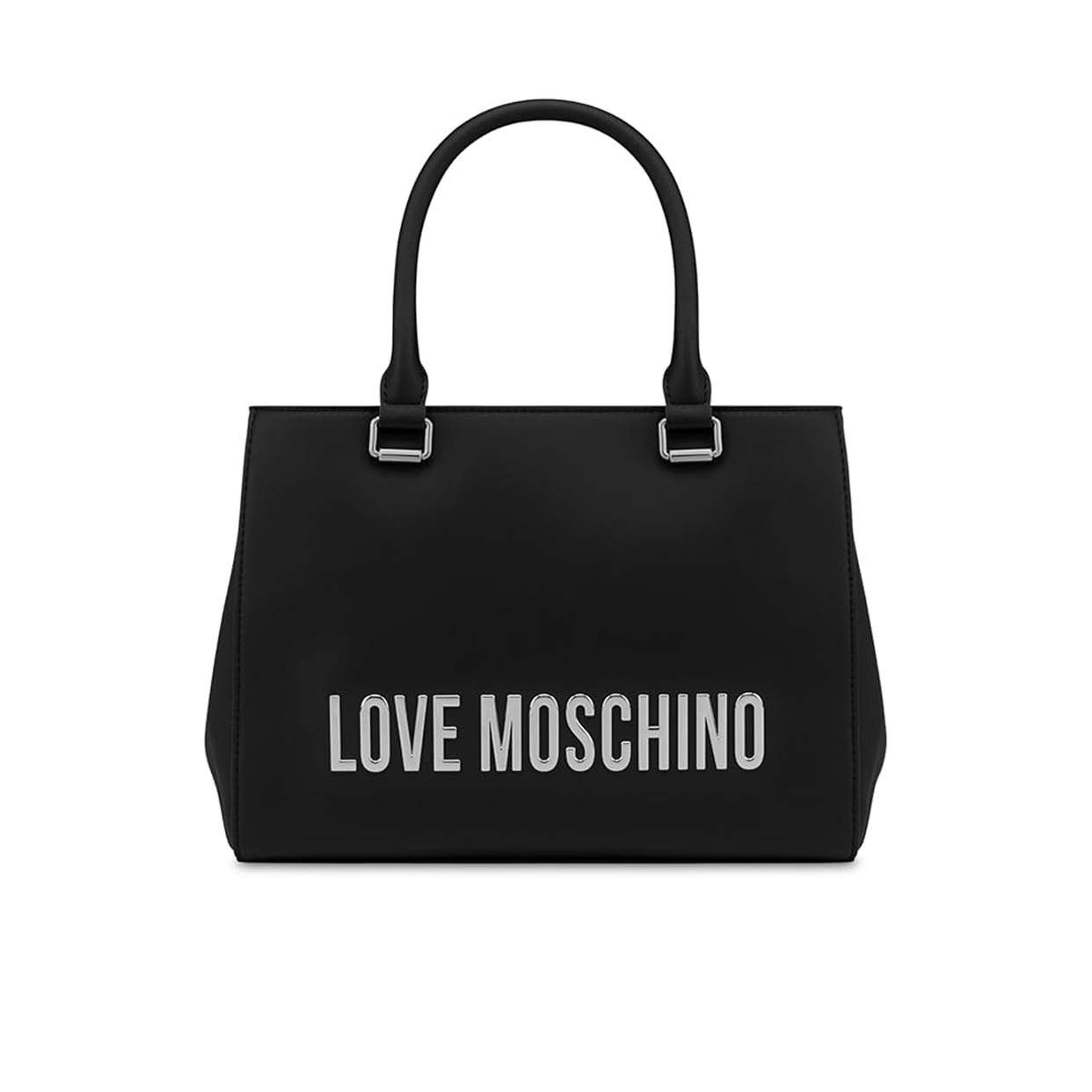 Top Handle Logo Bag -Black/Silver