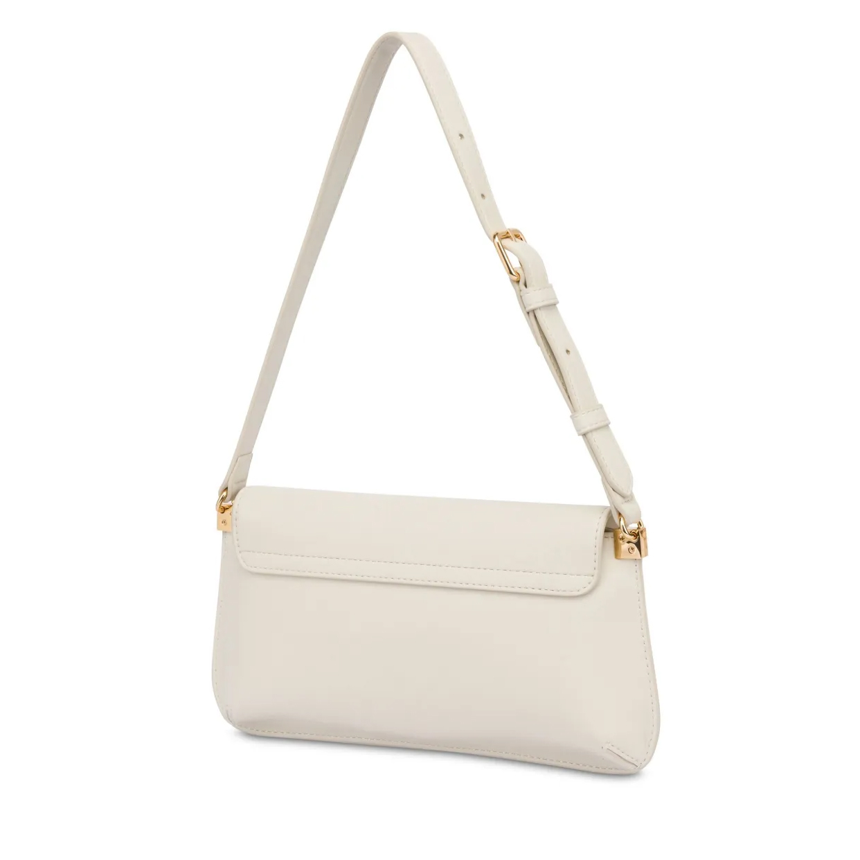 Flat Shoulder Lettering Bag -Ivory - Image 2