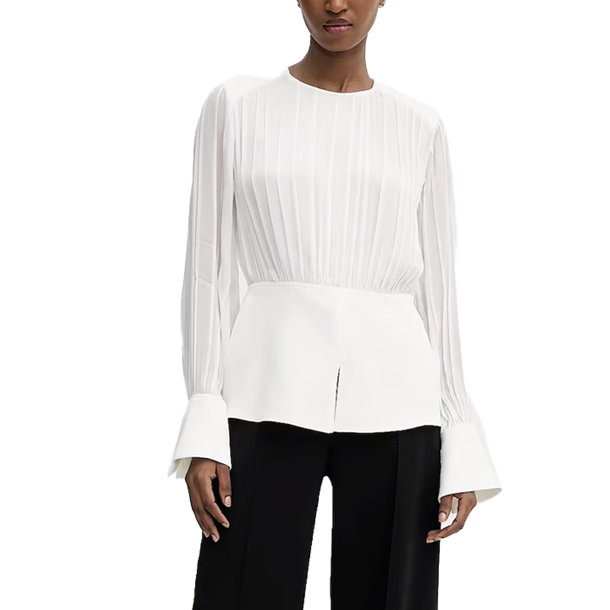 Elegant Gathered Blouse -Pristine