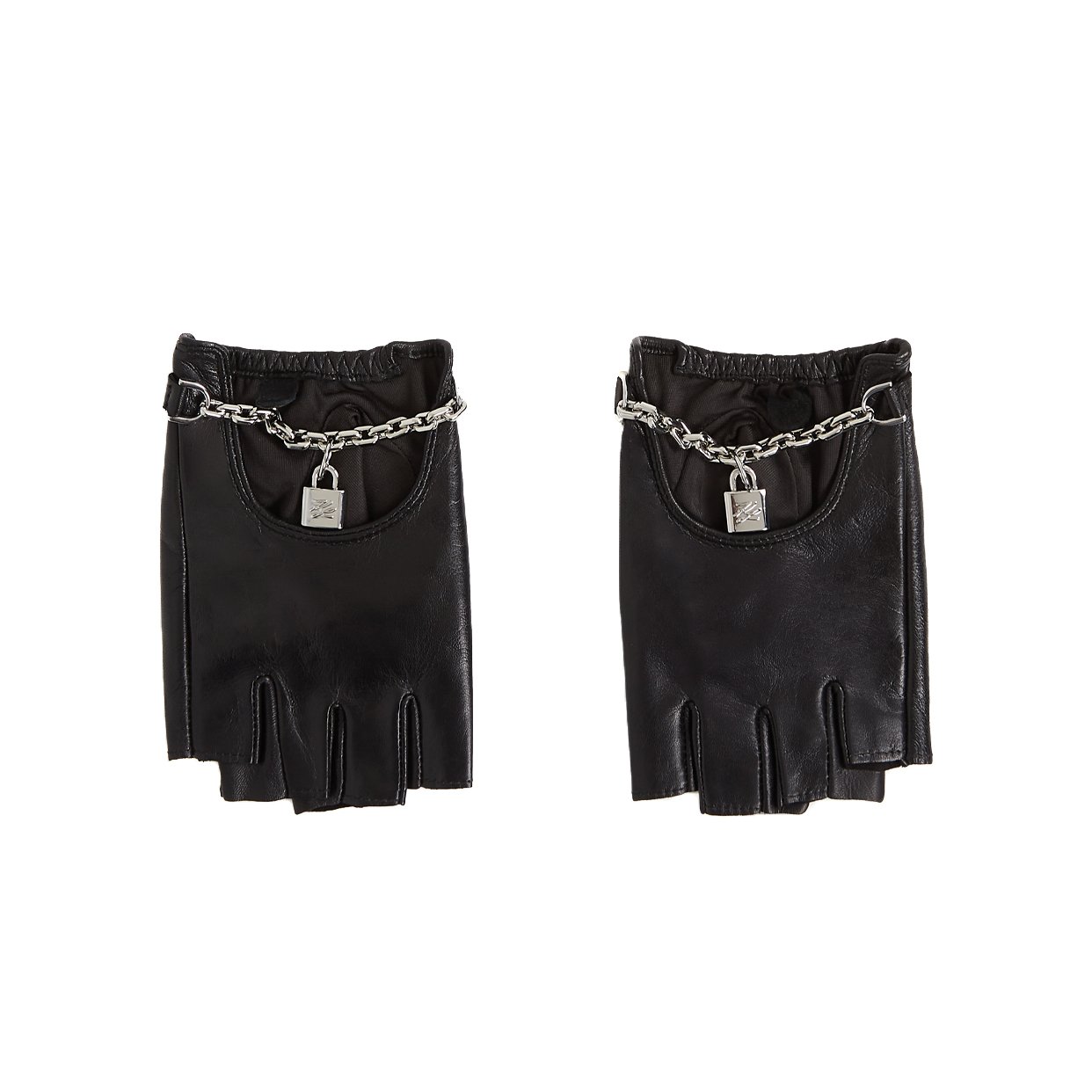 K/Autograph Padlock Fingerless Gloves -Black