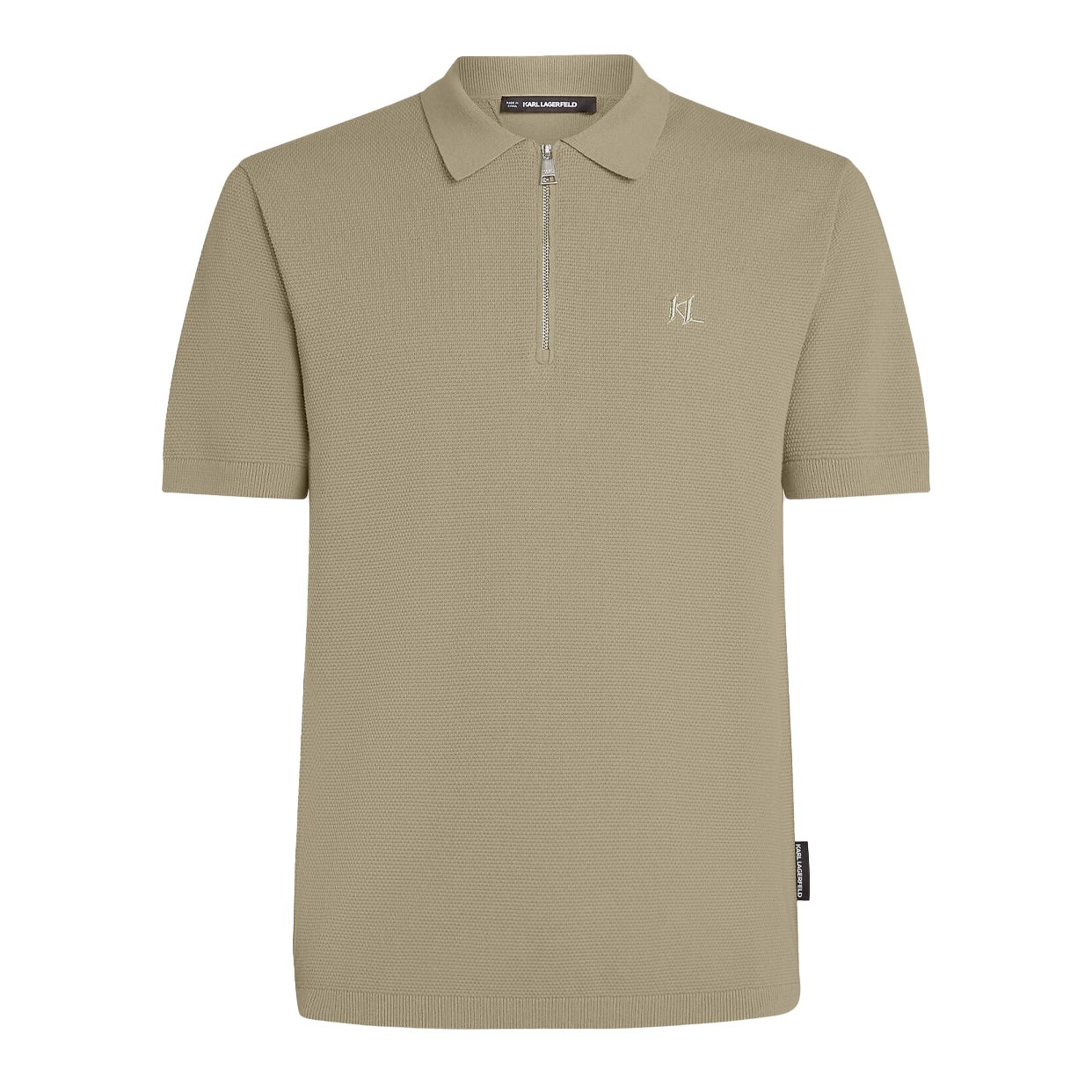 Zip-Up Polo Shirt -Twill