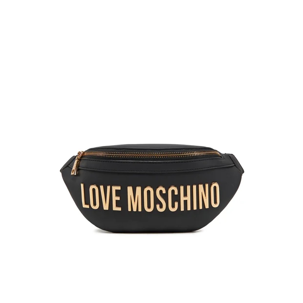 Eco-friendly belt bag with logo -Black/Gold