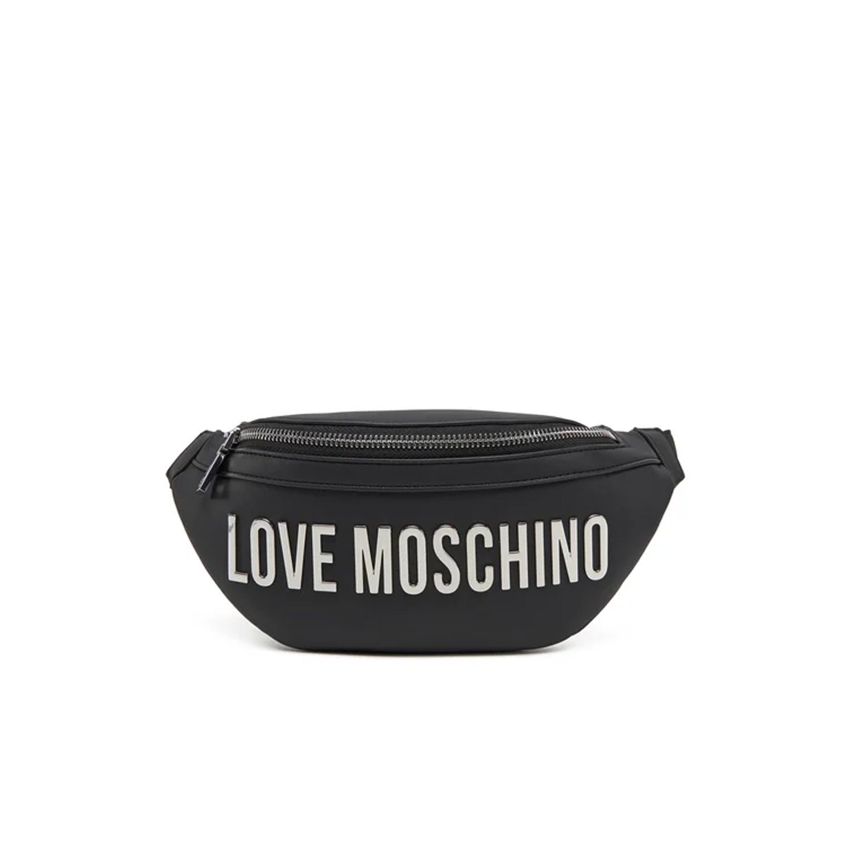 Eco-friendly belt bag with logo -Black/Silver
