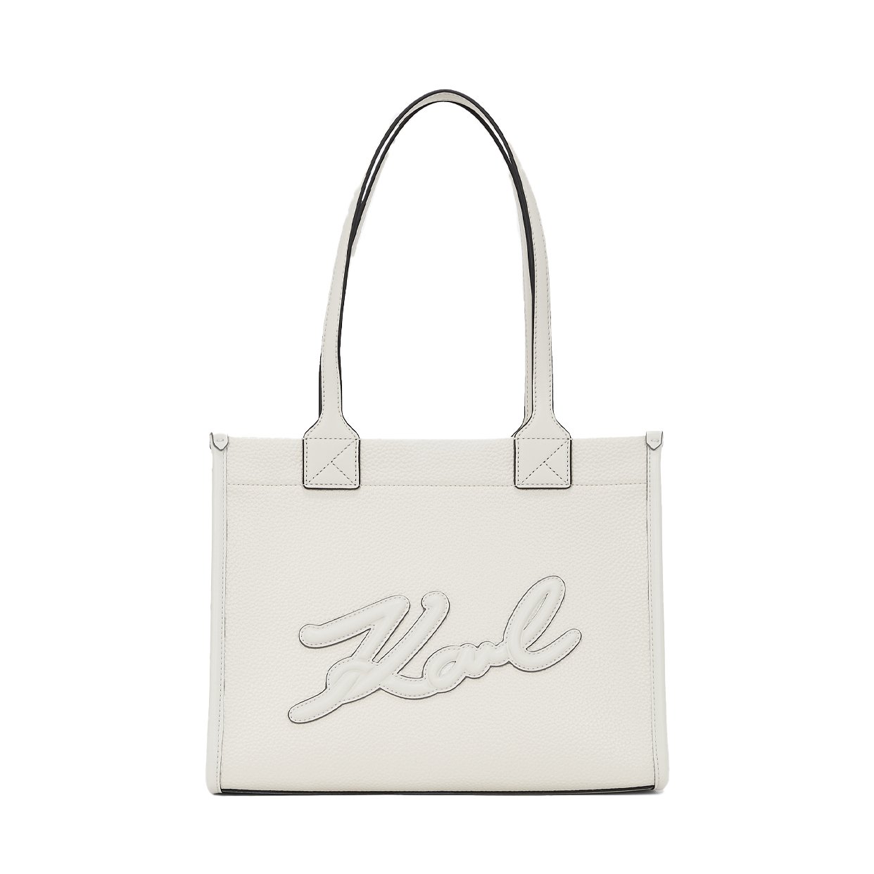 K/Skuare Grainy Medium Tote Bag -Off White