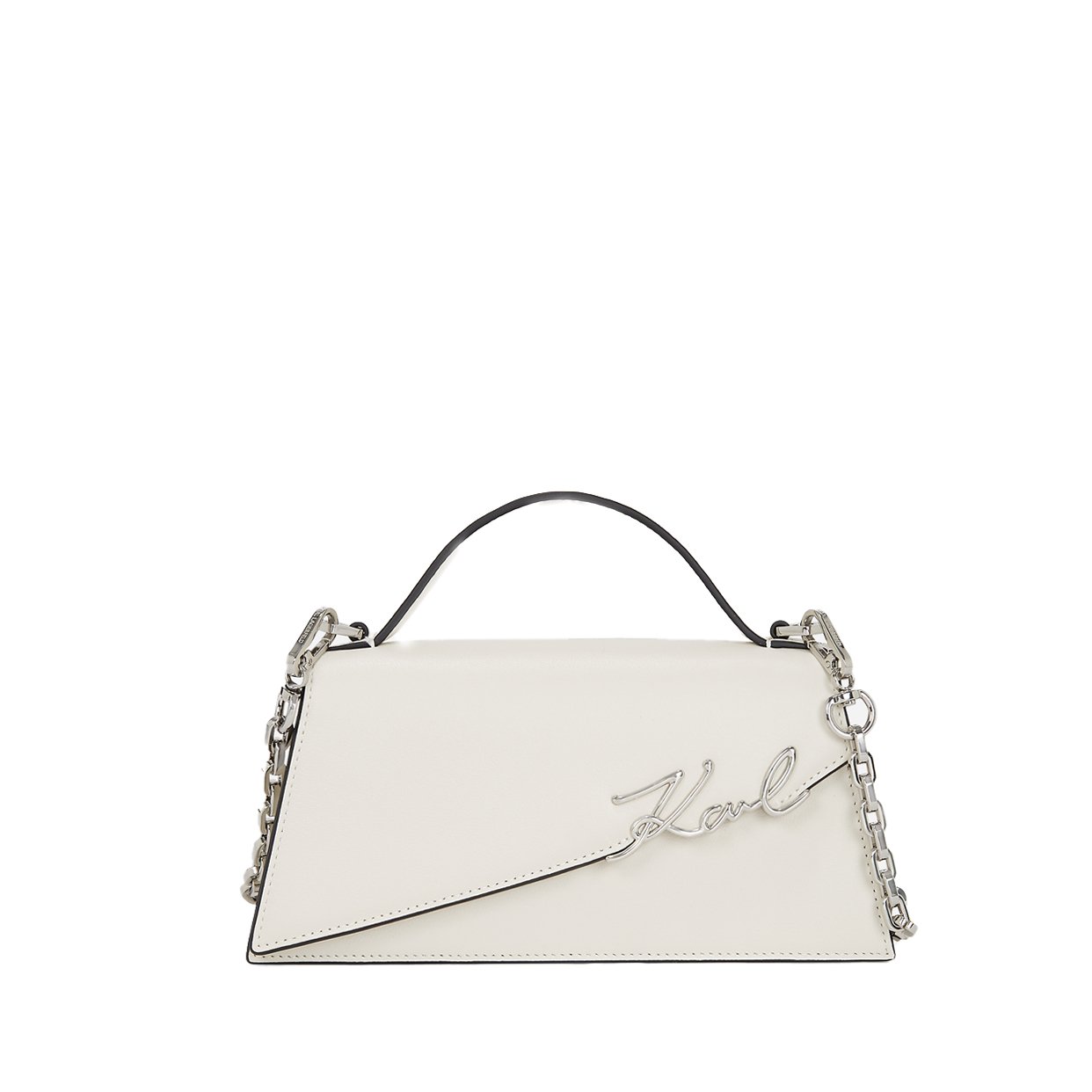 K/Signature Slim Crossbody -Off White