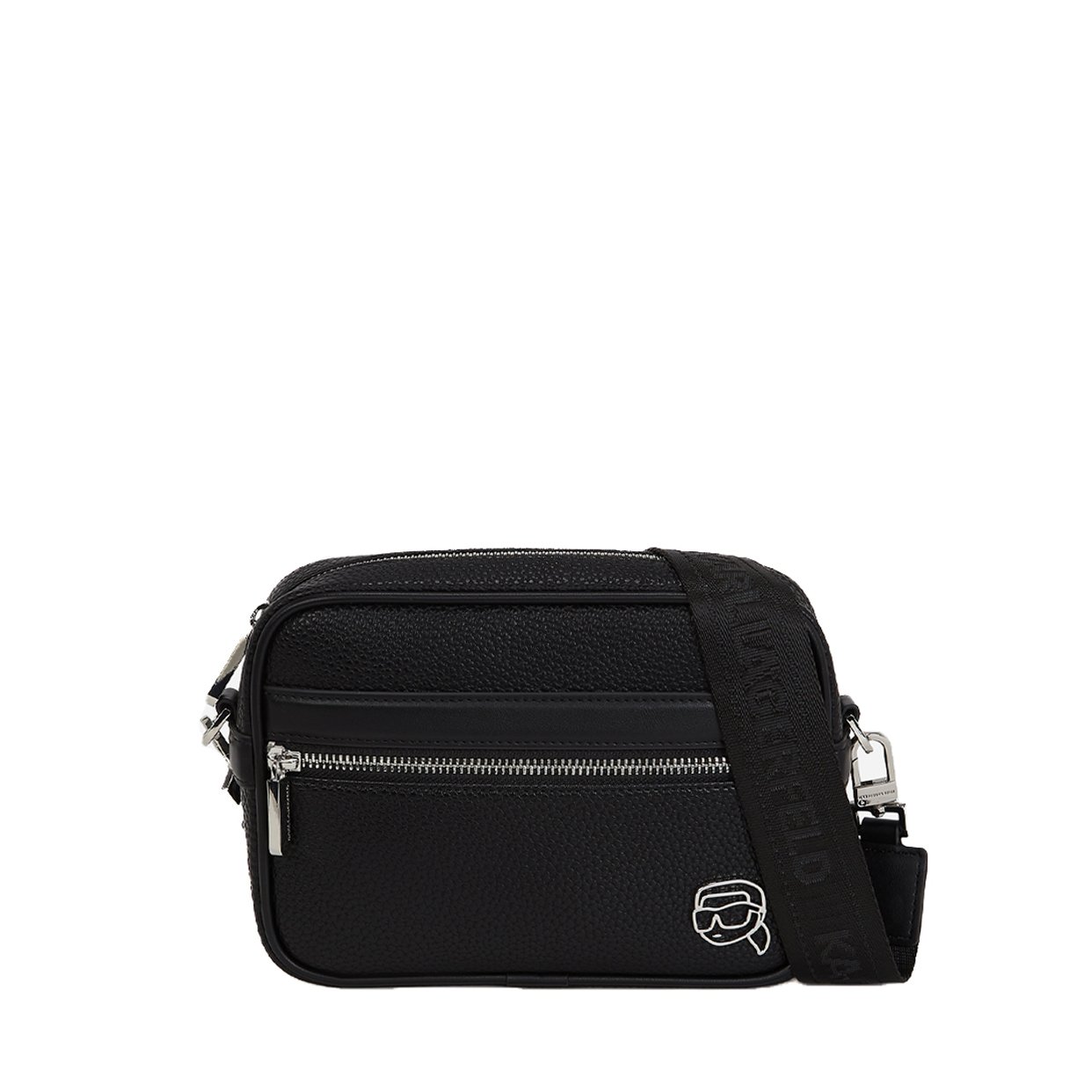Ikon Outline Crossbody Bag -Black