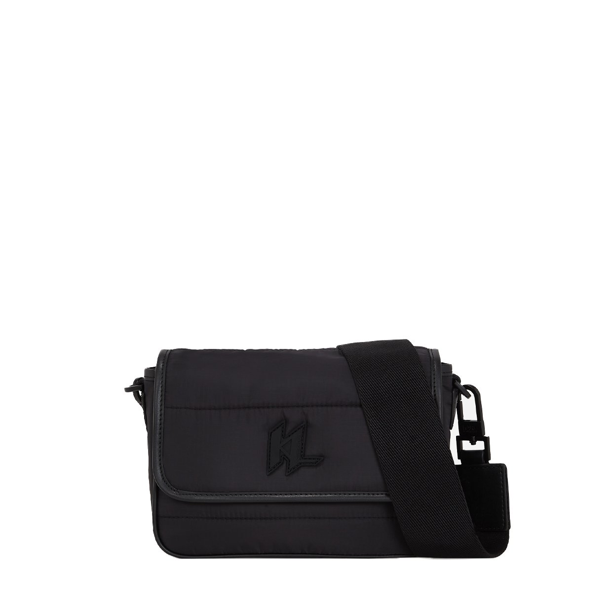 K/Monogram Padded Small Messenger Bag -Black