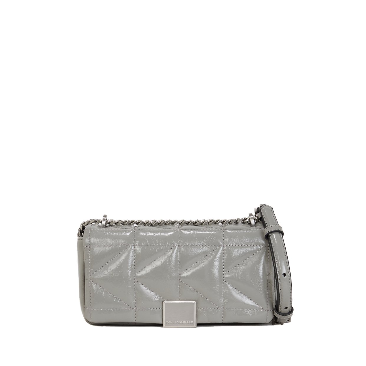 K/Kuilt Shiny Small Crossbody Bag -Cloud Grey