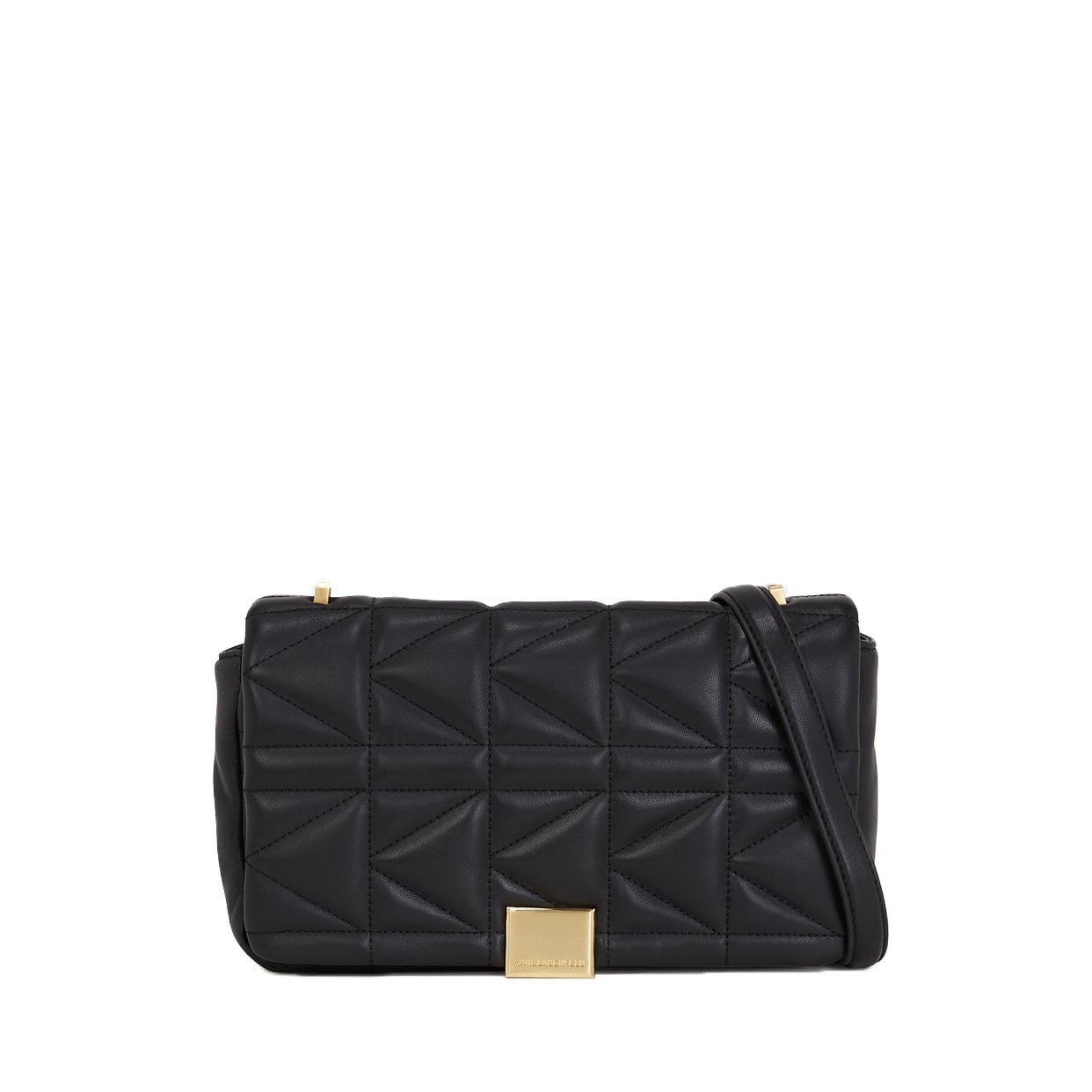 K/Kuilt Medium Shoulder Bag -Black/Gold
