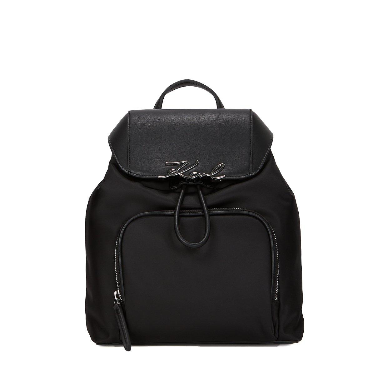 K/Signature Nylon Backpack -Black/Nickel