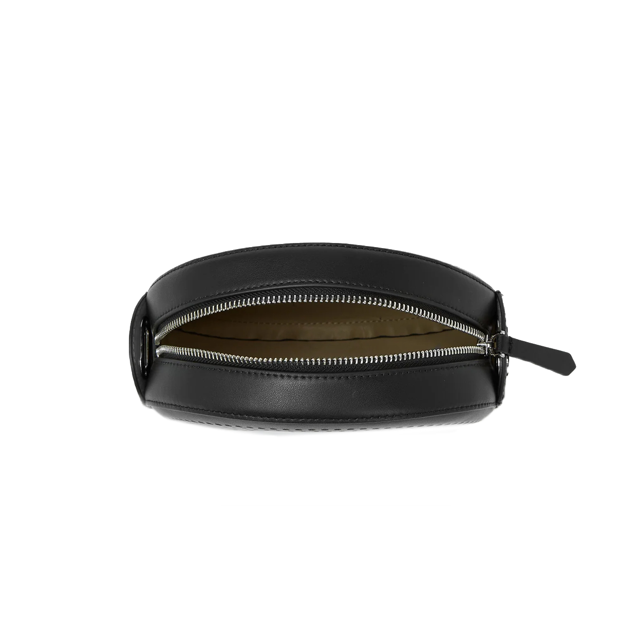 K/Circle Embossed Logo Round Crossbody Bag -Black - Image 3