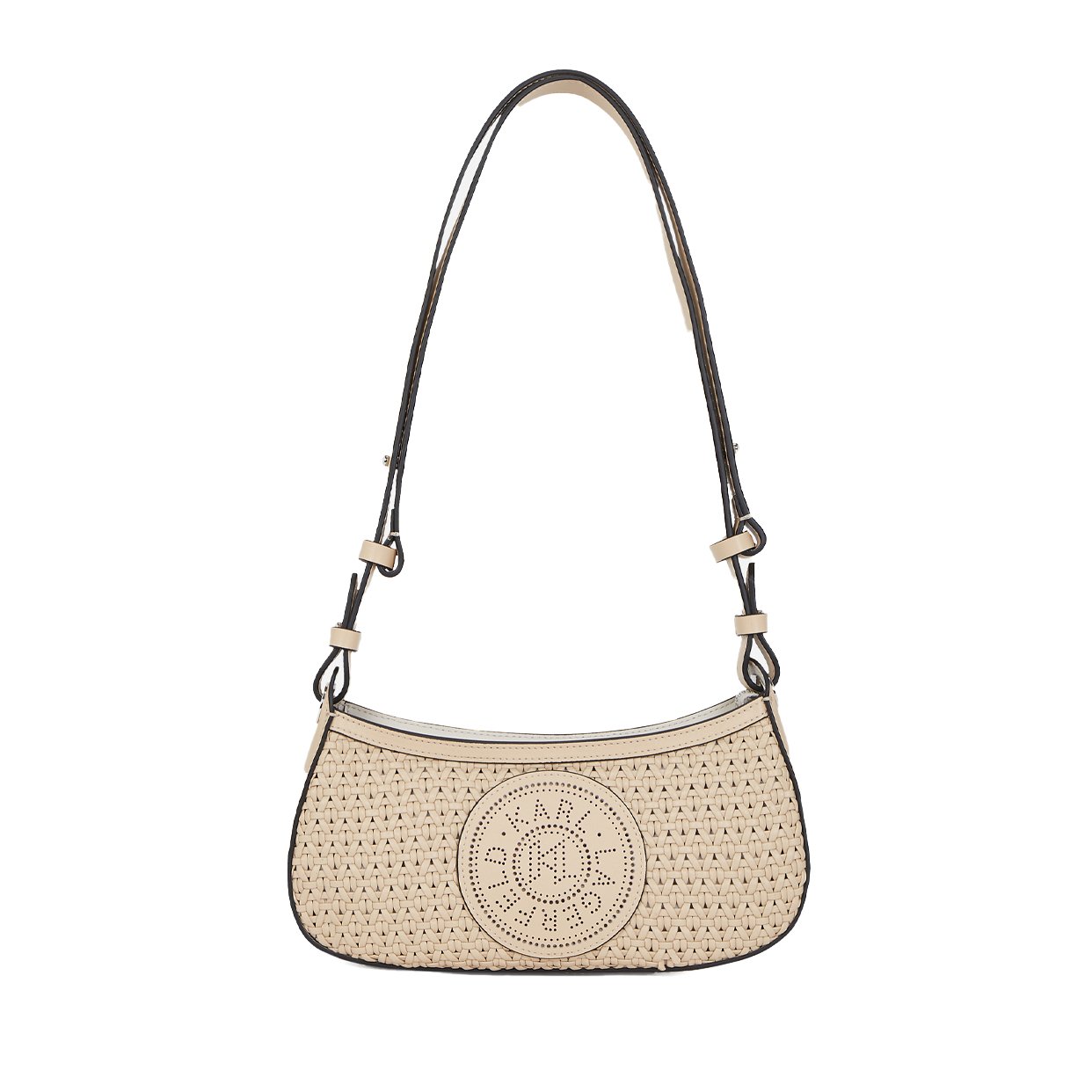 K/Circle Woven Shoulder Bag -Trench Beige