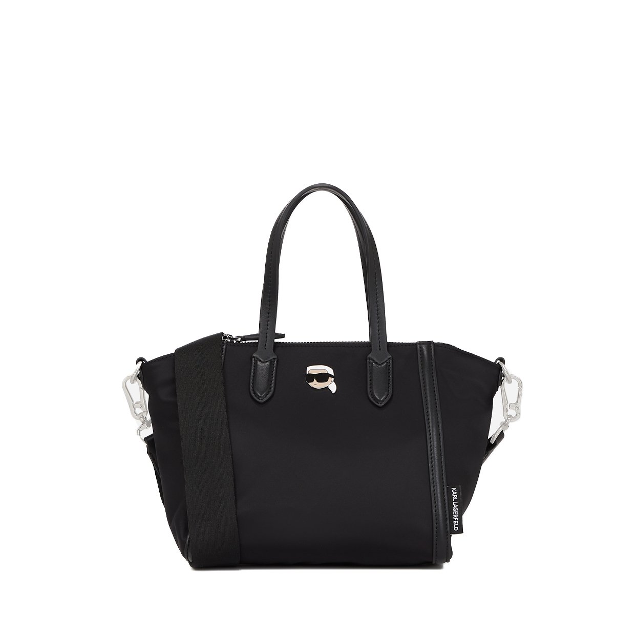 Ikon Nylon Small Tote Bag -Black