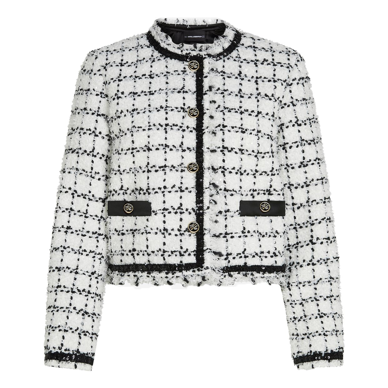 Bouclé Jacket -Black/White
