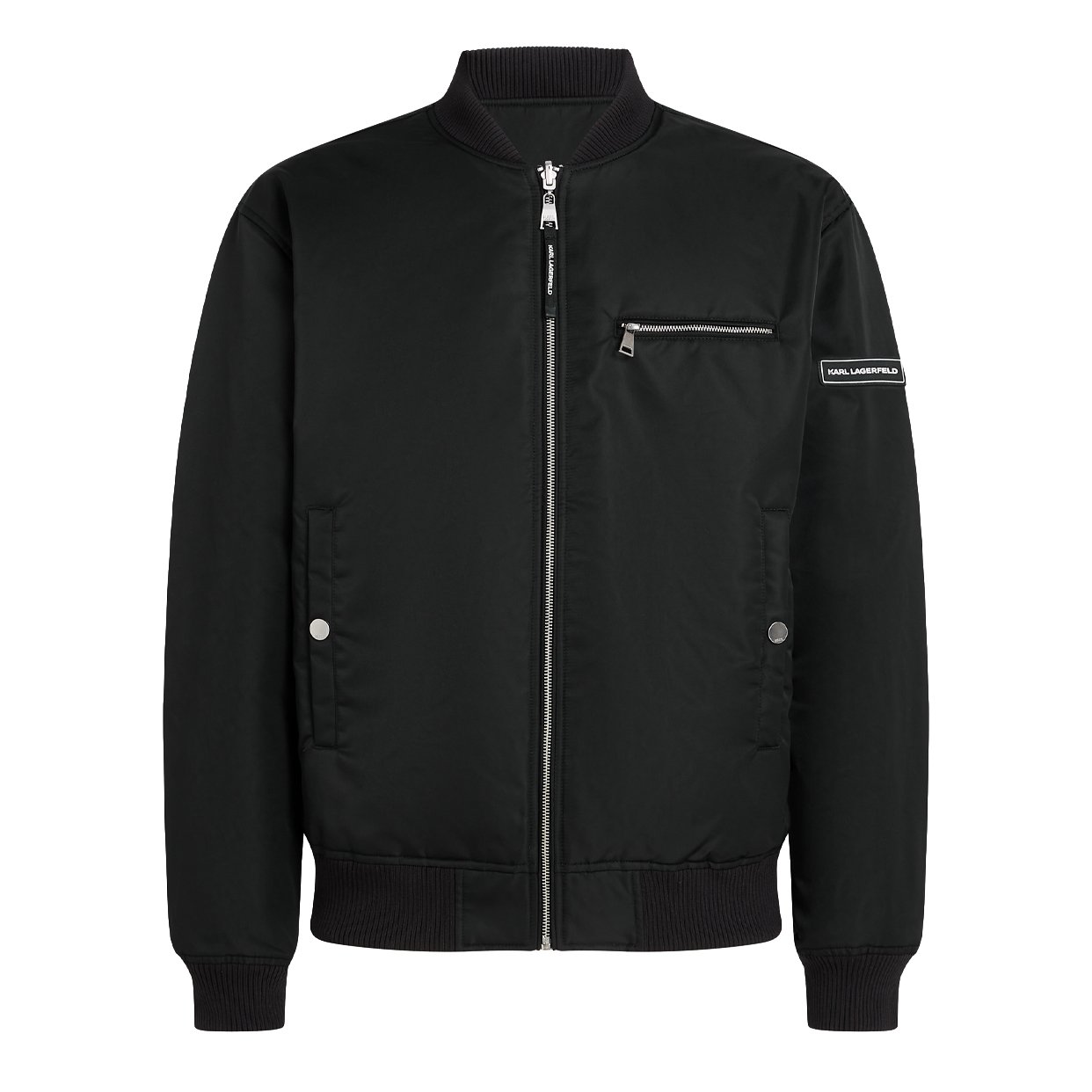 Reversible Bomber Jacket -Black/Beige
