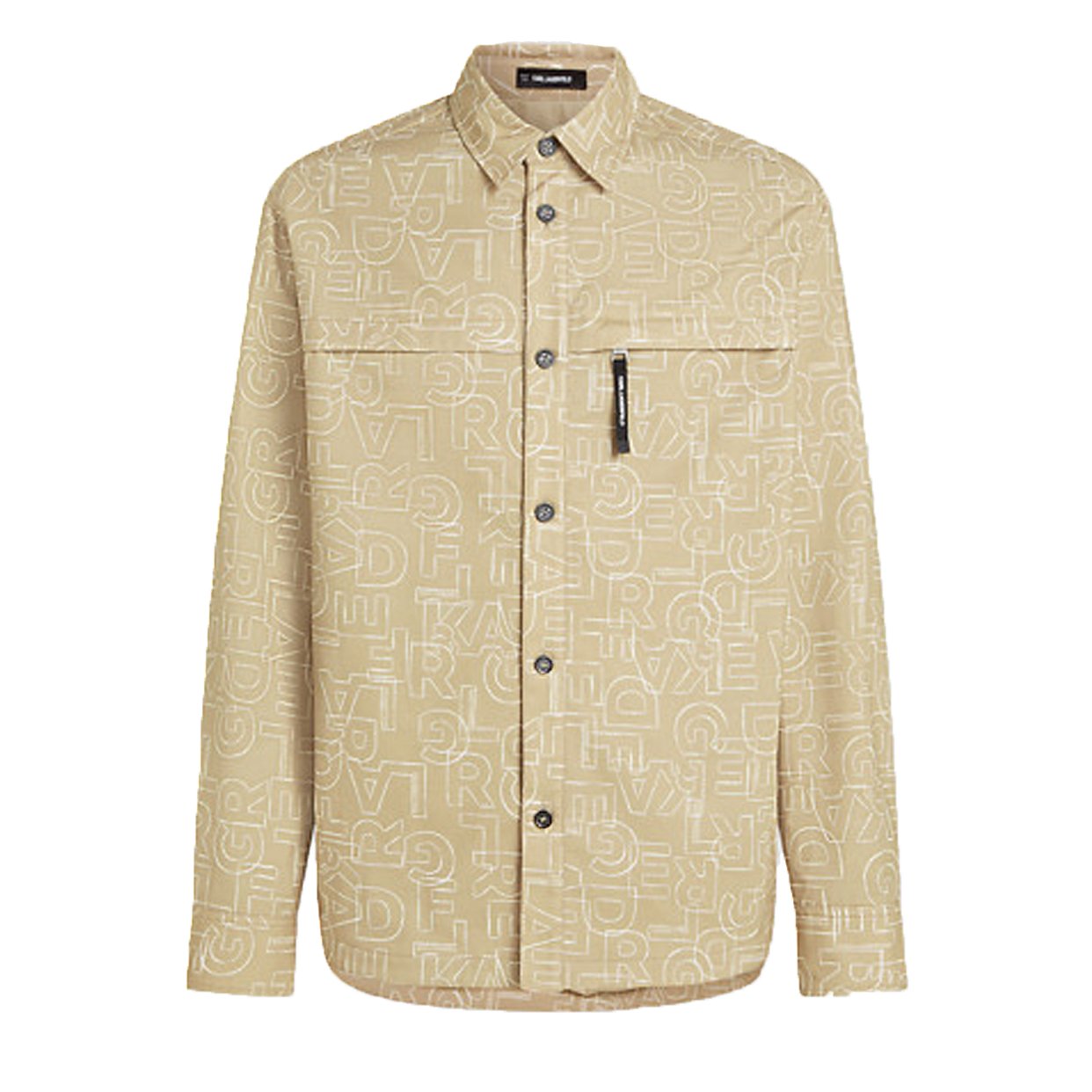 Logo Padded Overshirt -Sketch Letters