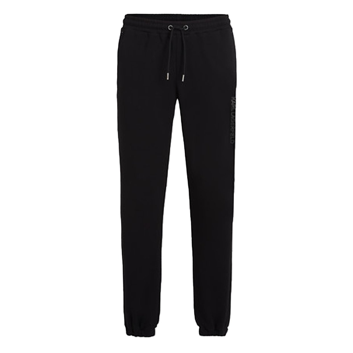 Contrast Stitching Sweatpants -Black