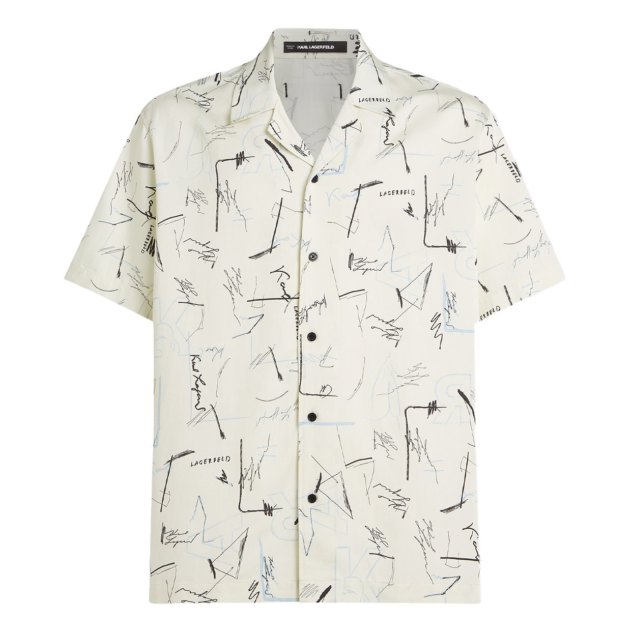 All-Over-Print Bowling Shirt -Sketch