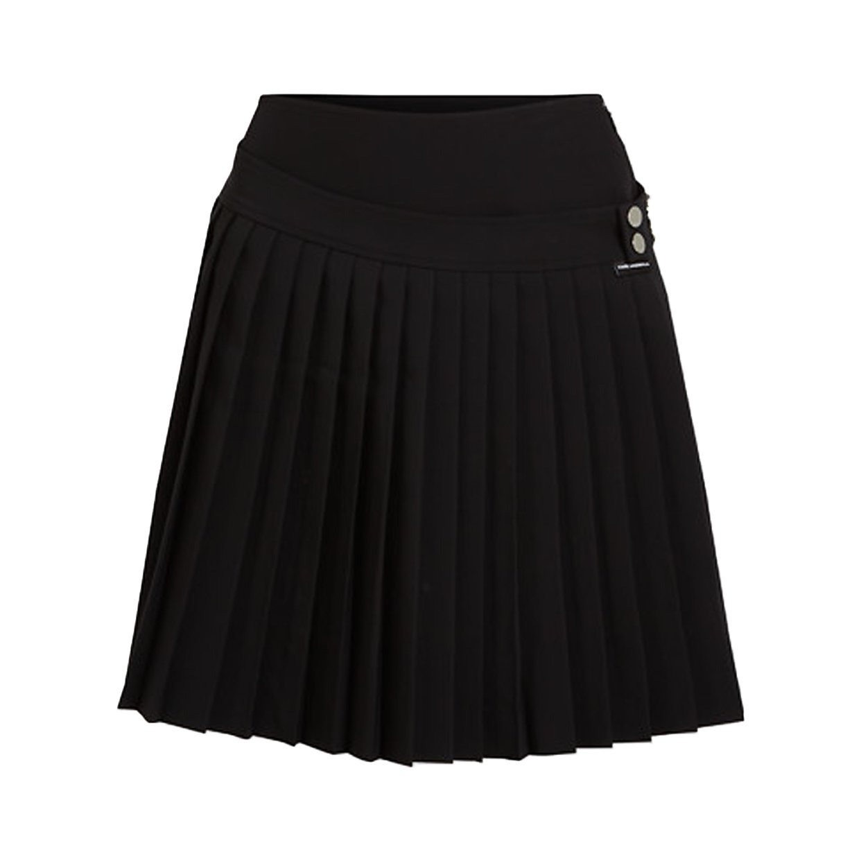 Layered Pleated Skirt -Black