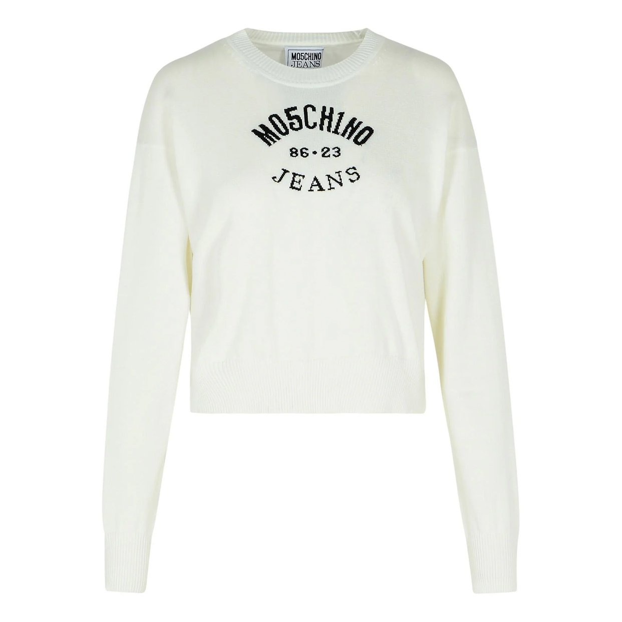 Logo Cotton Sweater -White